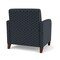 Lesro Siena Lounge Reception Wide Guest Chair, Walnut, RS Night Sky Upholstery SN1201 - alternate 3